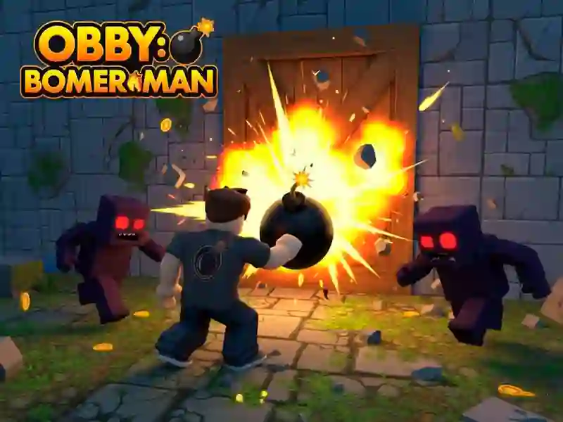 Leikur Obby: Bomberman á netinu