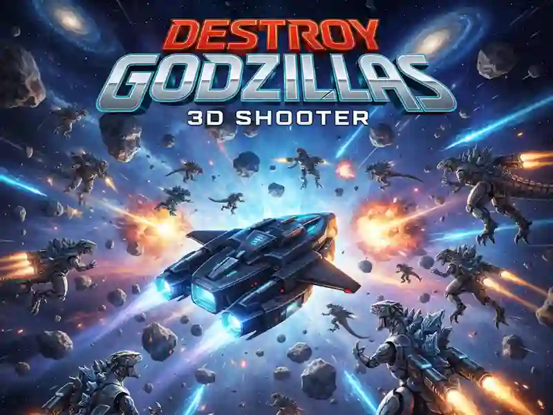 Leikur Eyðilegðu Godzillas: 3D Shooter á netinu