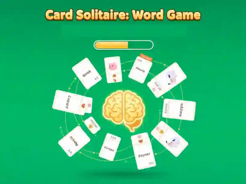 Leikur Card Solitaire: Orðaleikur á netinu