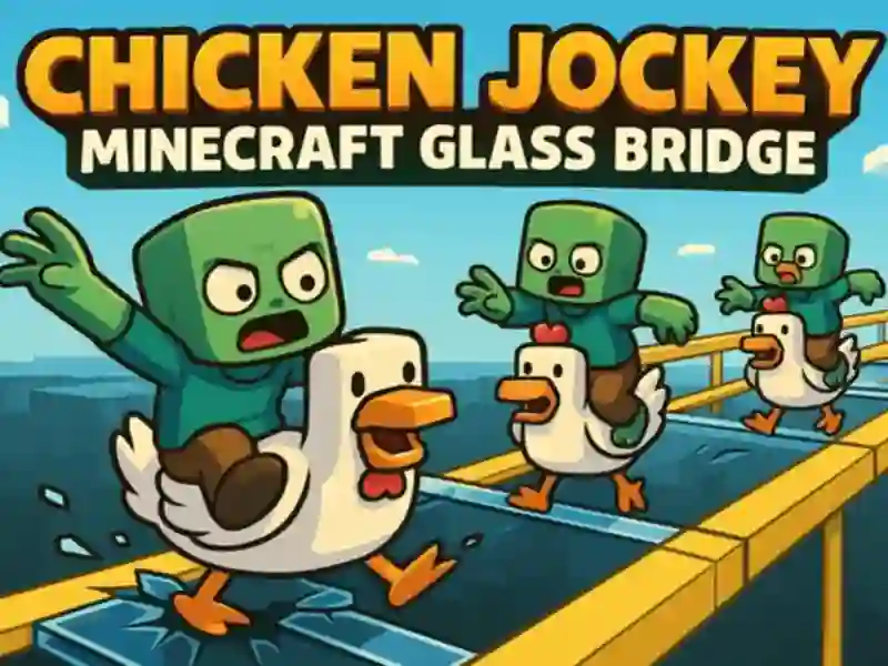 Leikur Kjúklingaskipti: Minecraft Glass Bridge á netinu