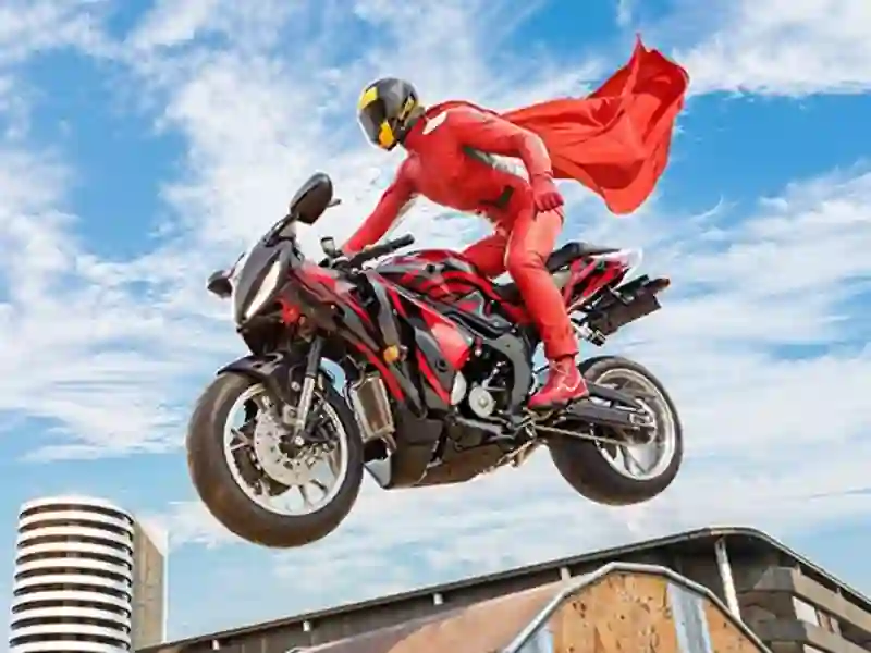 Leikur Alvöru mótorhjól Super Hero Stunt 3D á netinu Leikur Alvöru mótorhjól Super Hero Stunt 3D á netinu