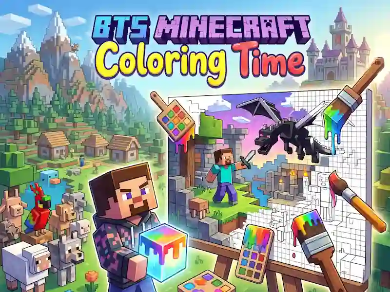 Leikur BTS Minecraft Coloring Time á netinu