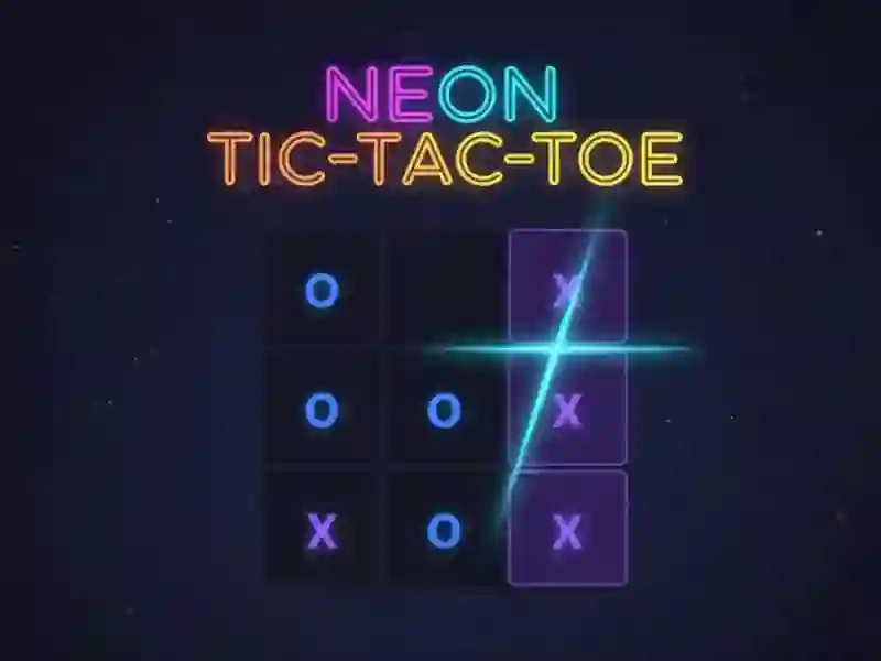 Leikur Neon Tic-Tac-Toe á netinu