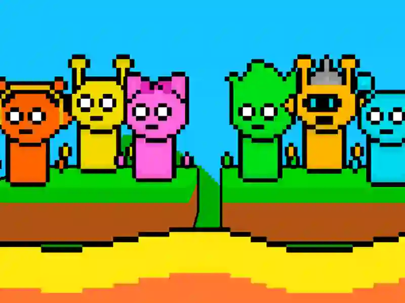 Leikur Sprunki Lava Escape 2Player á netinu Leikur Sprunki Lava Escape 2Player á netinu