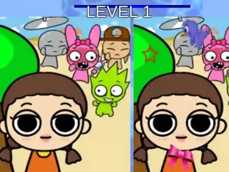 Leikur Sprunki og Squid Game Mismunur á netinu Leikur Sprunki og Squid Game Mismunur á netinu