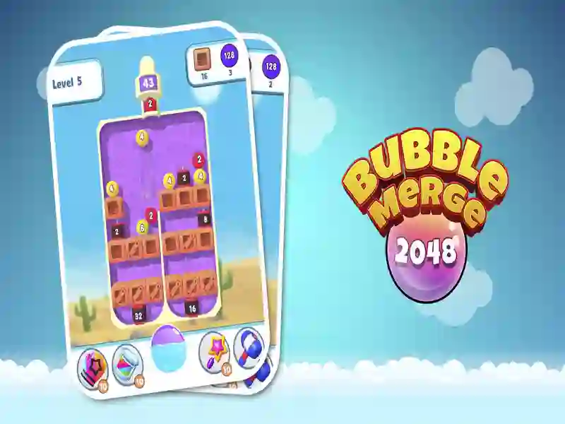 Leikur Bubble sameinast 2048 á netinu