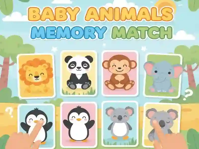 Leikur Baby Animals Memory Match á netinu Leikur Baby Animals Memory Match á netinu
