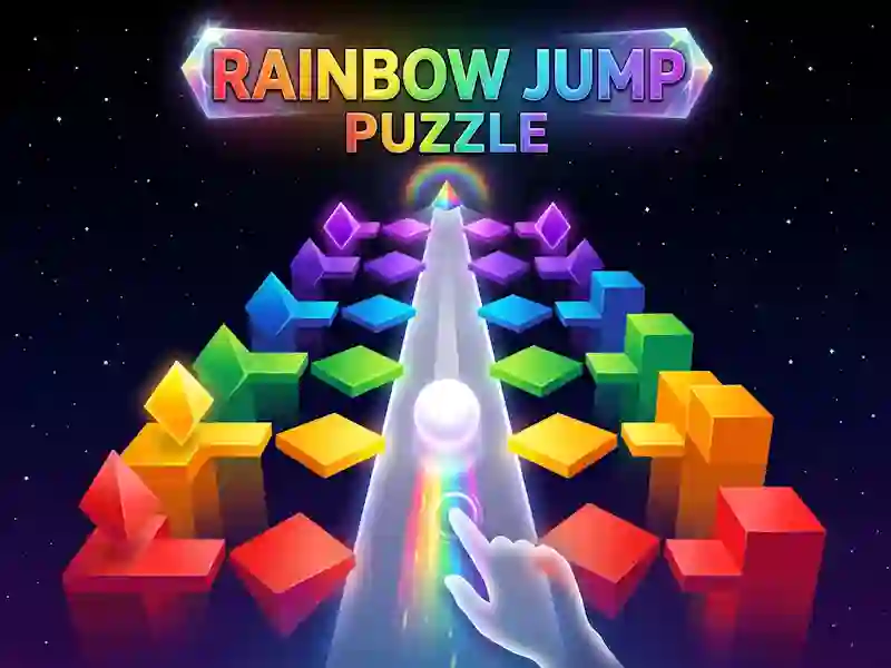 Leikur Rainbow Jump Puzzle á netinu
