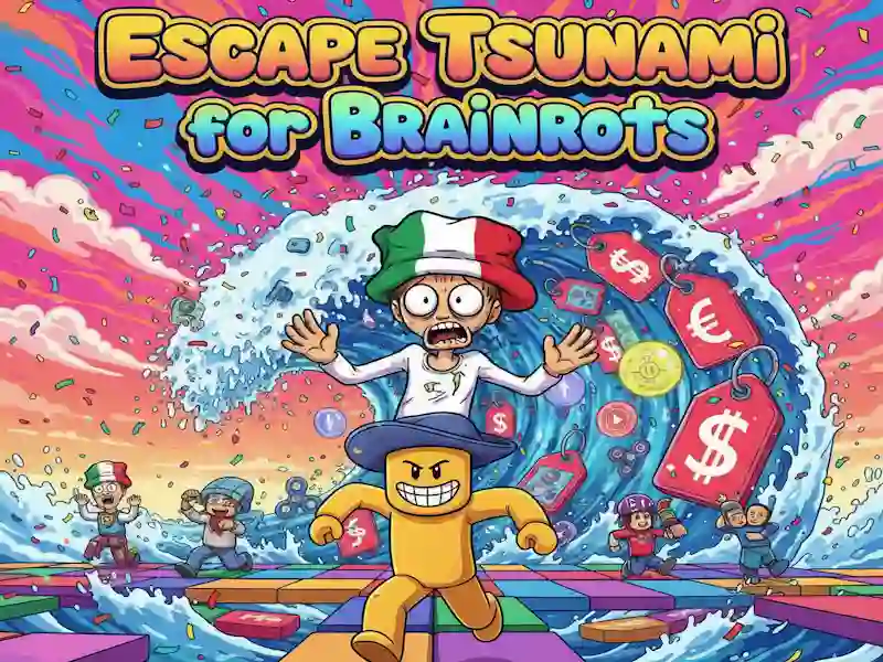 Leikur Escape Tsunami fyrir Brainrots á netinu