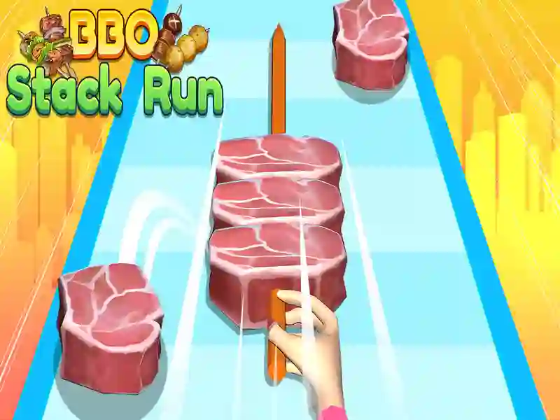 Leikur BBQ Stack Run á netinu Leikur BBQ Stack Run á netinu