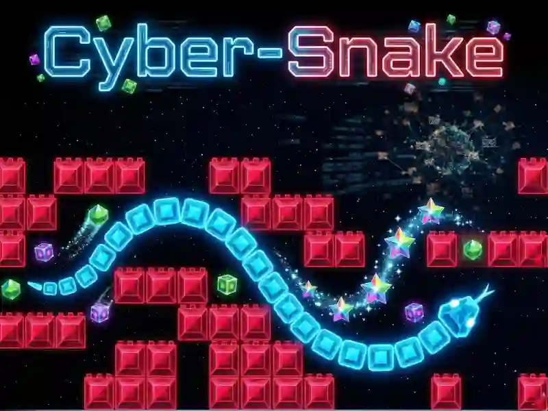 Leikur Cyber-Snake á netinu