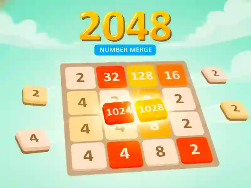 Leikur 2048 Númerasamruni á netinu