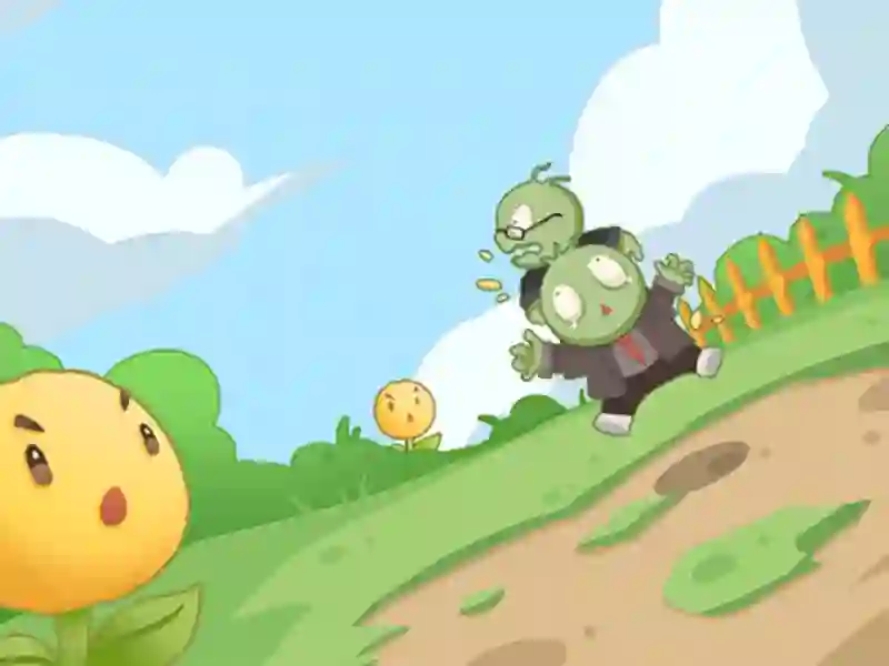 Leikur Blóm vs zombie á netinu