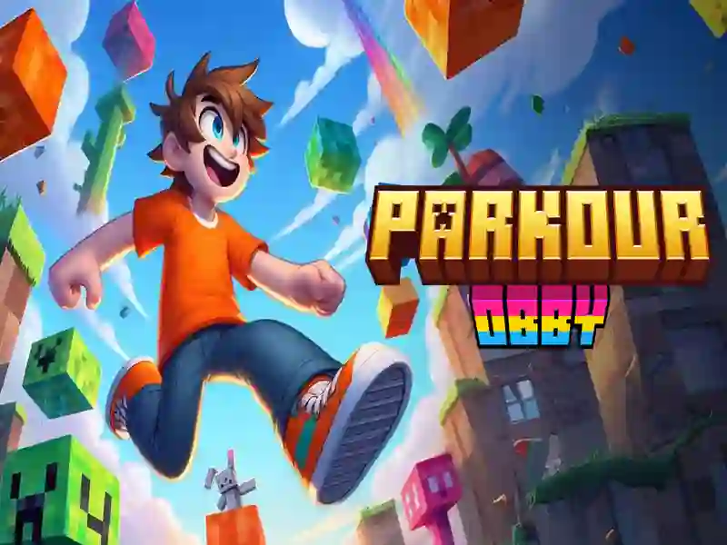Leikur Parkour Obby á netinu Leikur Parkour Obby á netinu