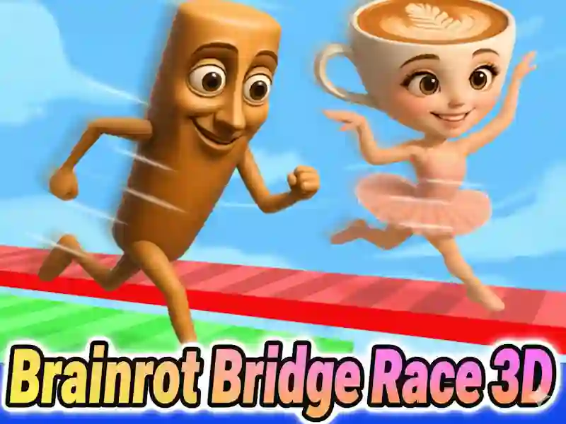 Leikur Brainrot Bridge Race 3D á netinu