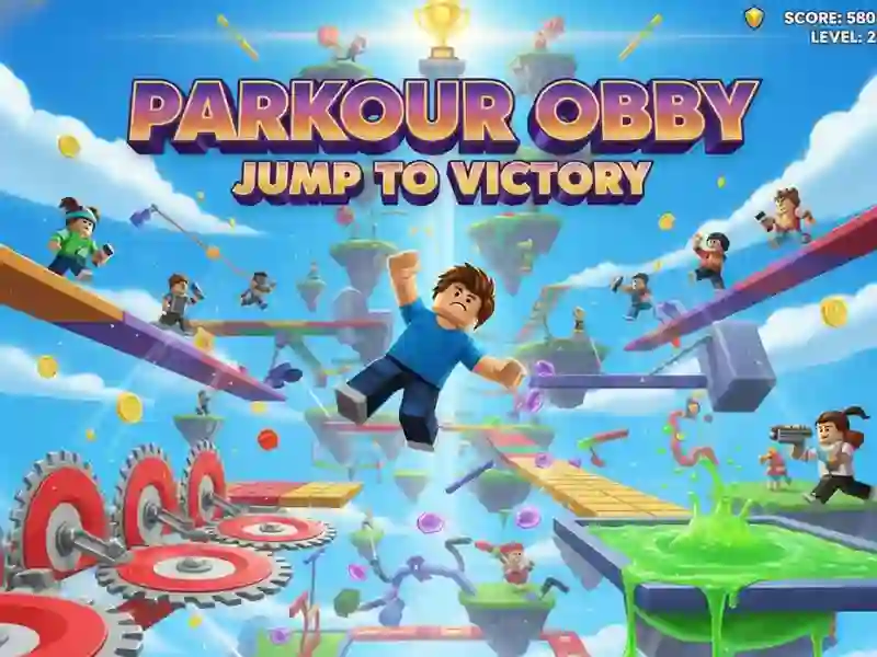 Leikur Parkour Obby Hoppa til sigurs á netinu