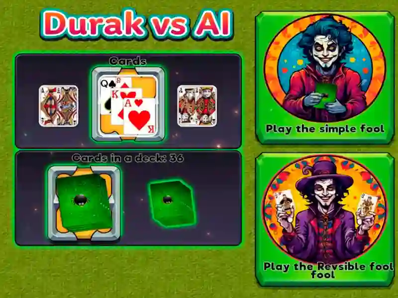 Leikur Durak vs AI á netinu
