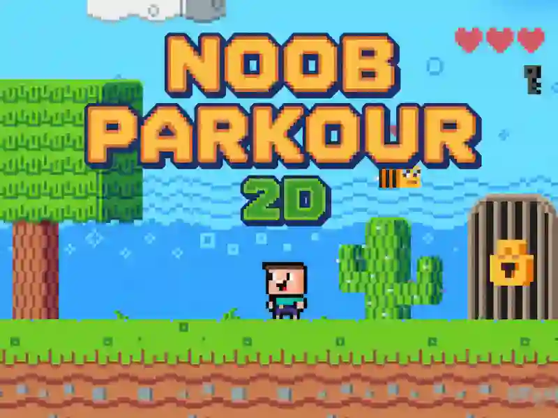 Leikur Noob Parkour 2D á netinu