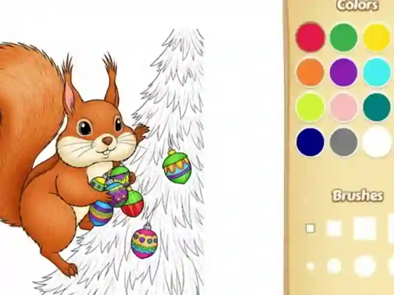 Leikur Jóladýra litarbók fyrir börn á netinu