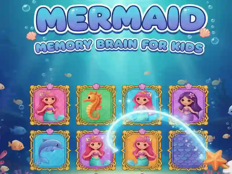 Leikur Mermaid Memory Brain fyrir krakka á netinu