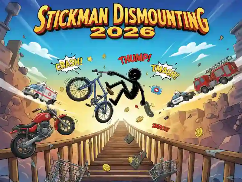 Leikur Stickman Dismounting 2026 á netinu