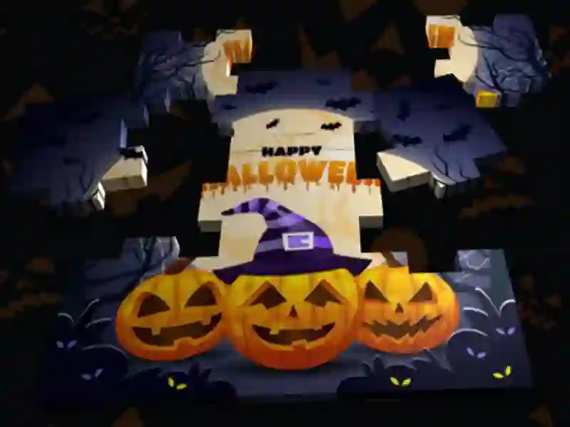 Leikur 3D Halloween Jigsaw á netinu