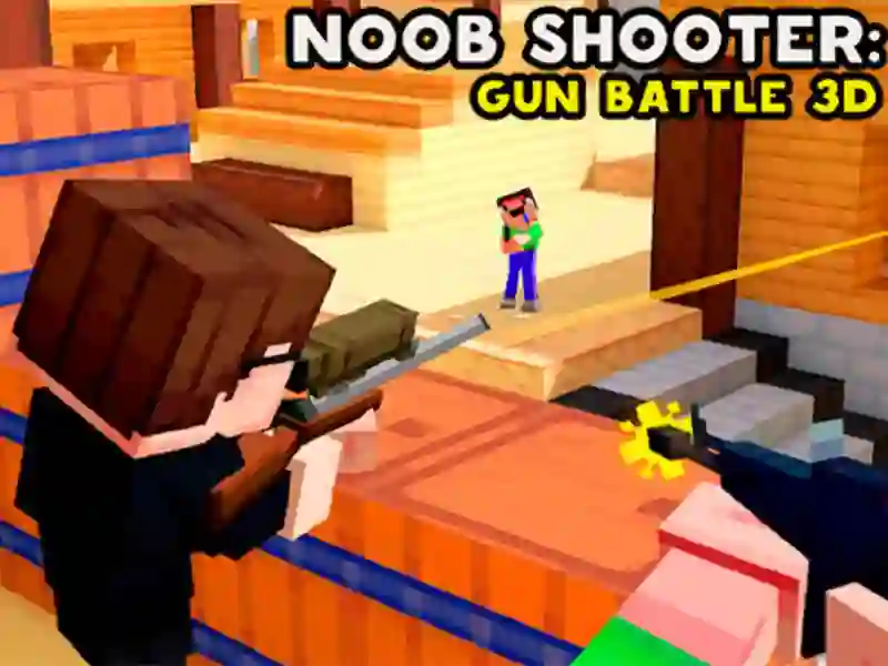 Leikur Noob Shooter: Gun Battle 3D á netinu