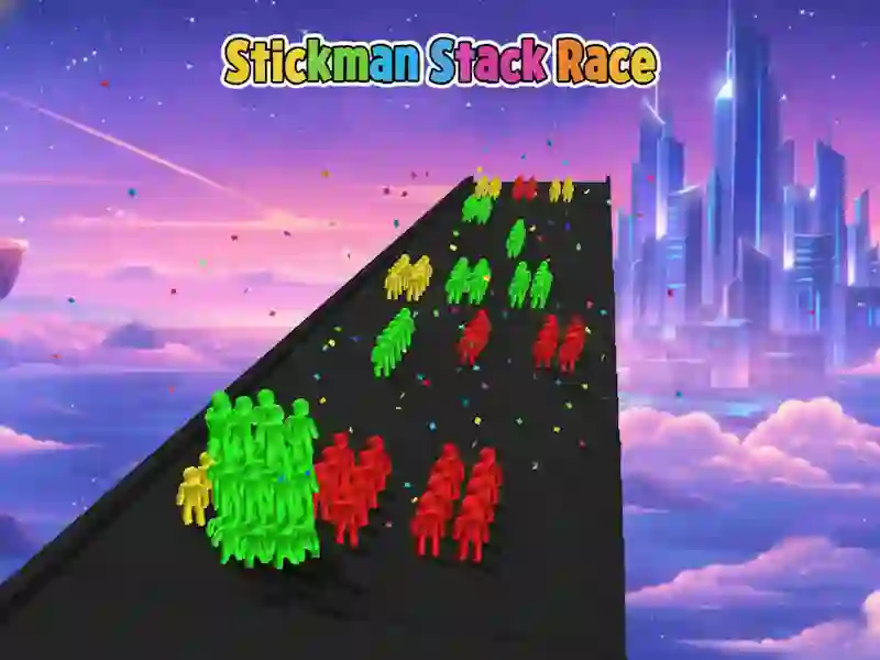 Leikur Stickman Stack Race á netinu