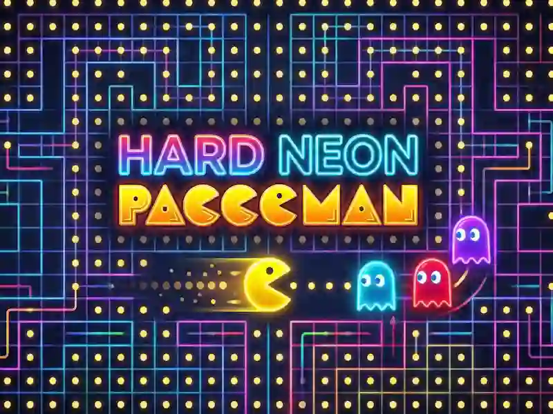 Leikur Harður neon paccoman á netinu