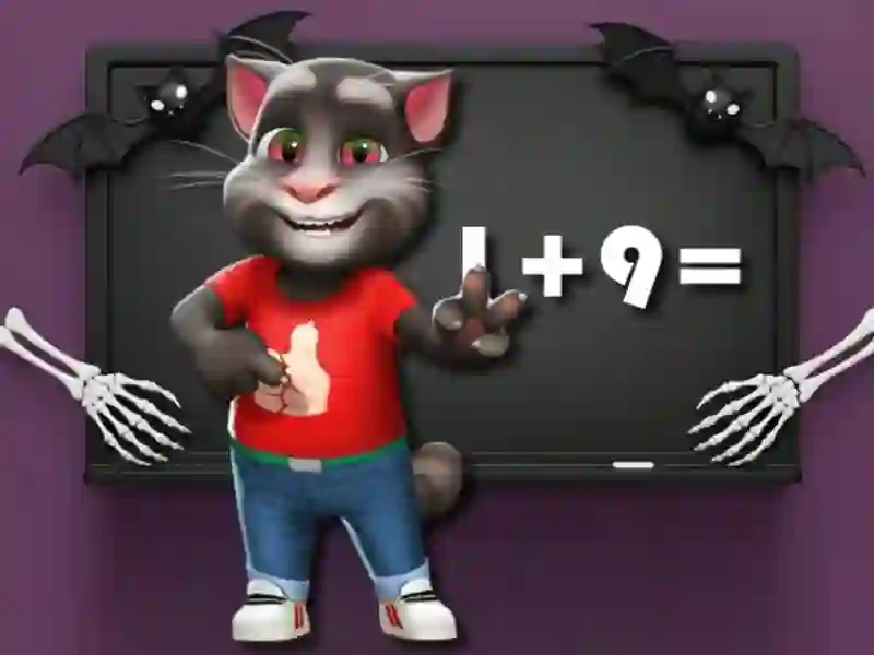 Leikur Halloween Tom Math Challenge á netinu Leikur Halloween Tom Math Challenge á netinu