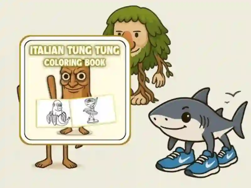 Leikur Tung Tung Sahur litarbók á netinu