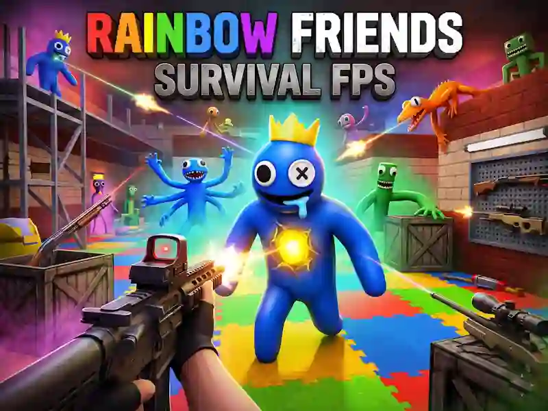 Leikur Rainbow Friends Survival FPS á netinu