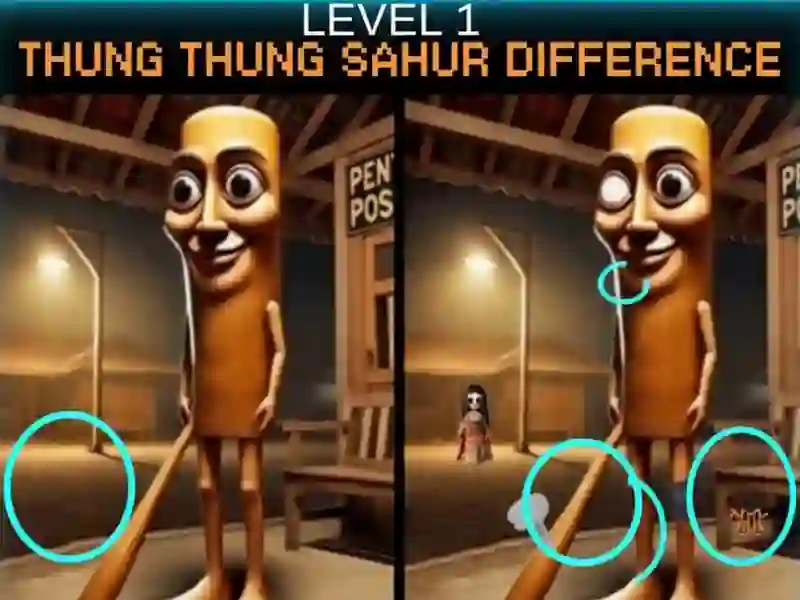 Leikur Munur á Thung Thung Sahur á netinu Leikur Munur á Thung Thung Sahur á netinu