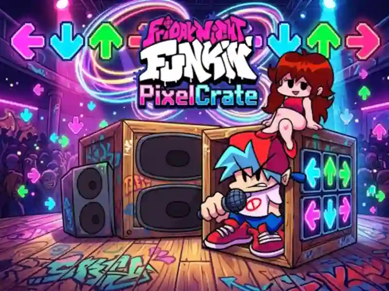 Leikur Friday Night Funkin PixelCrate á netinu