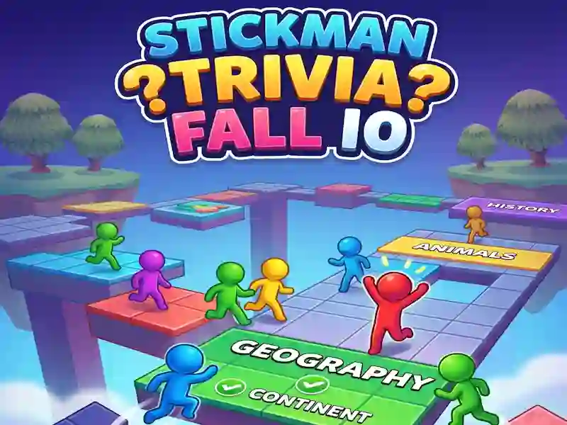 Leikur Stickman Trivia Fall IO á netinu