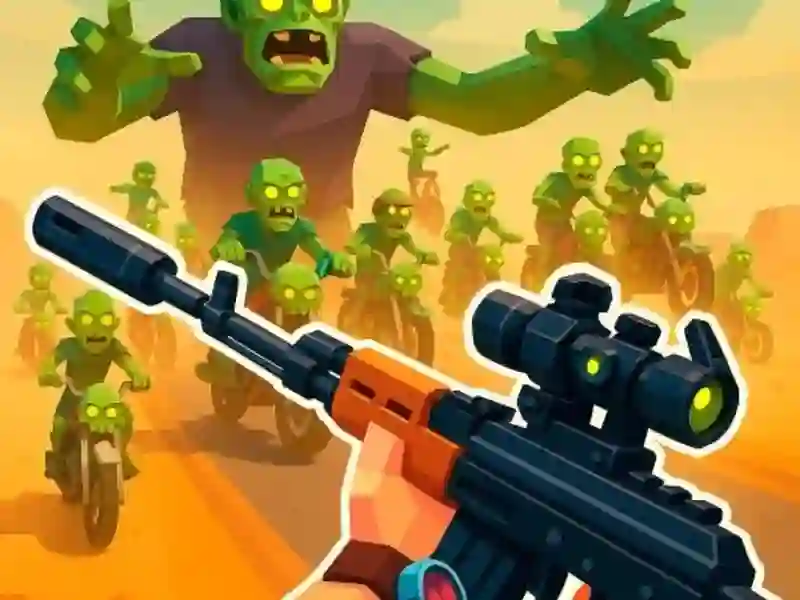 Leikur Zombie Road: Shooter með eyðileggingu á netinu