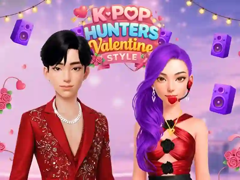 Leikur K-Pop Hunters Valentine Style á netinu