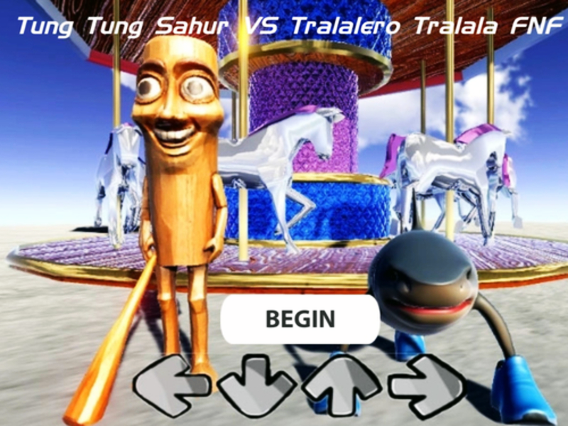 Leikur Tung Tung Sahur vs Tralalero Tralala FNF á netinu