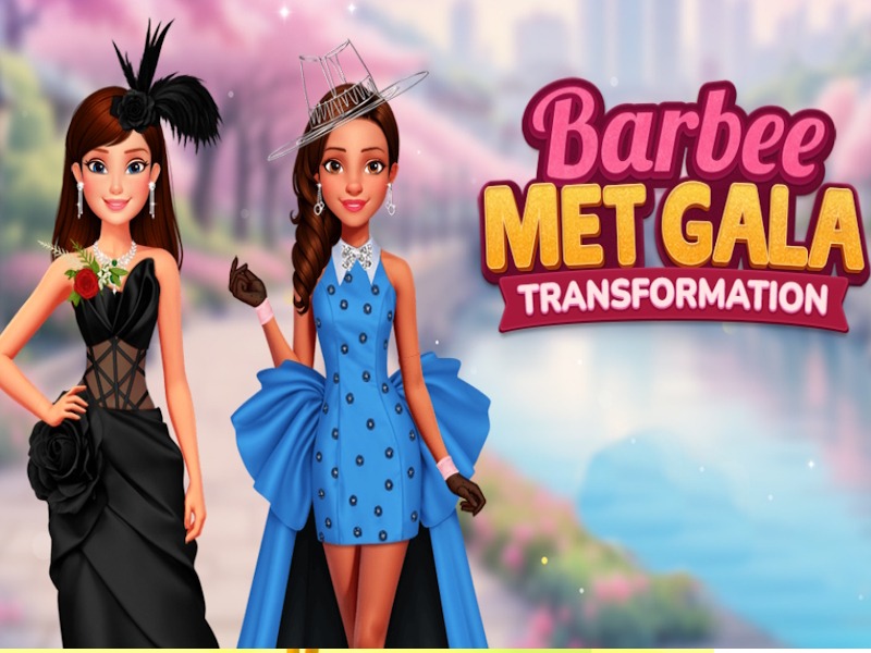 Leikur Barbee Met Gala Transformation á netinu