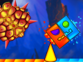 Leikur Eldur og Vatn: Geometry Dash á netinu