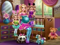 Leikur Barbie með tvíburum á netinu