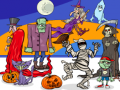 Leikur Finndu 5 mismun Halloween á netinu
