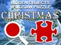 Leikur Falinn hlutir og jólapuzzle á netinu