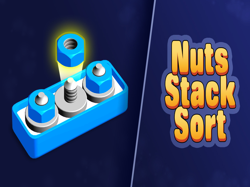 Leikur Hnetur Stack Sort: Hnetur og boltar á netinu