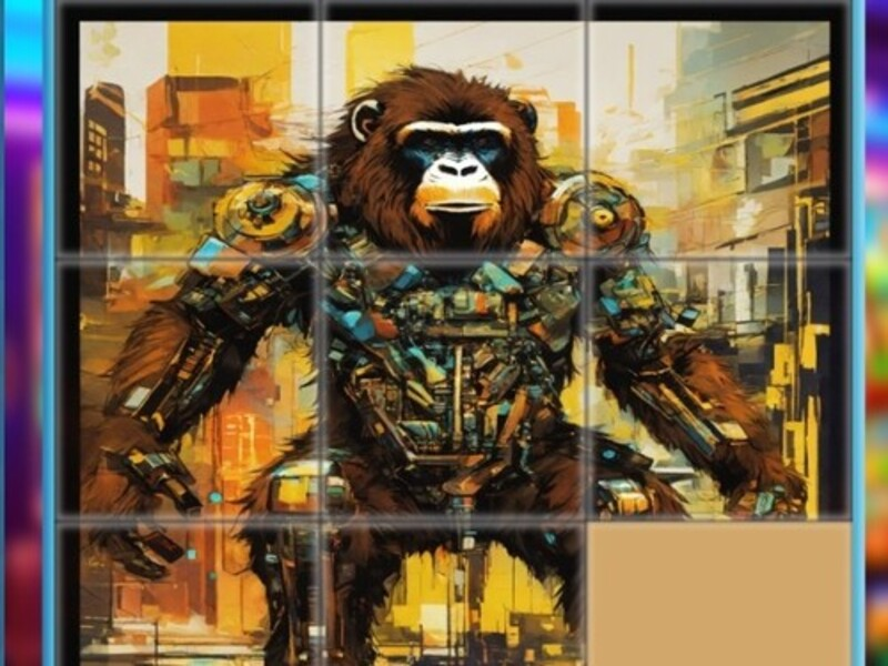 Leikur Gorilla rennandi þrautir á netinu