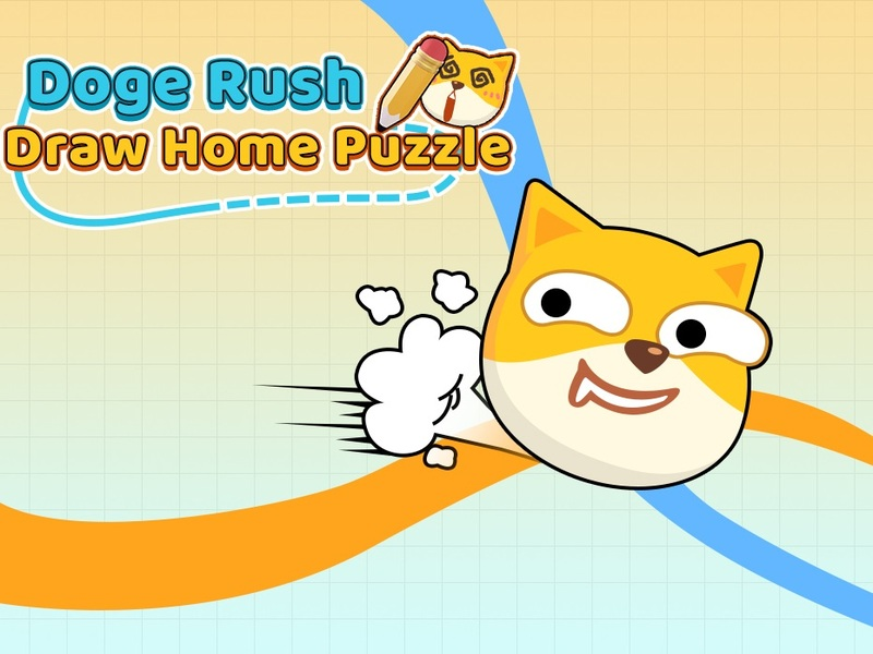 Leikur Doge Rush Draw Home Puzzle á netinu