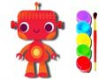 Leikur Til baka í skóla: Robot litabók á netinu