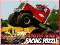 Leikur Monster Trucks keppni puzzli á netinu