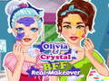 Leikur Crystal og Olivia: Raunverulegt Makeover fyrir Bestu Vinina á netinu