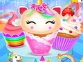 Leikur Hönnun á Matreiðslu Cupcake með Einhyrningi og Hafmeyju á netinu